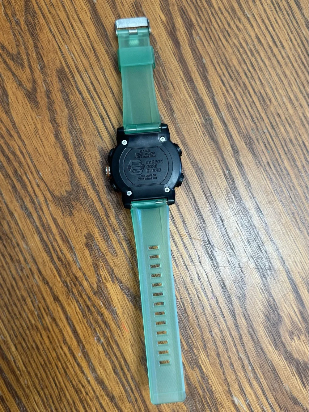 G-Shock Green Strap with Orange Bezel Analog-Digital Watch